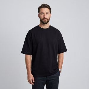 Black Heavyweight Cotton T-Shirt – Premium Modern Fit