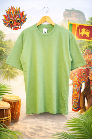 Olive Green 240 GSM Heavyweight Cotton T-Shirt – Premium Modern Fit Sri Lanka