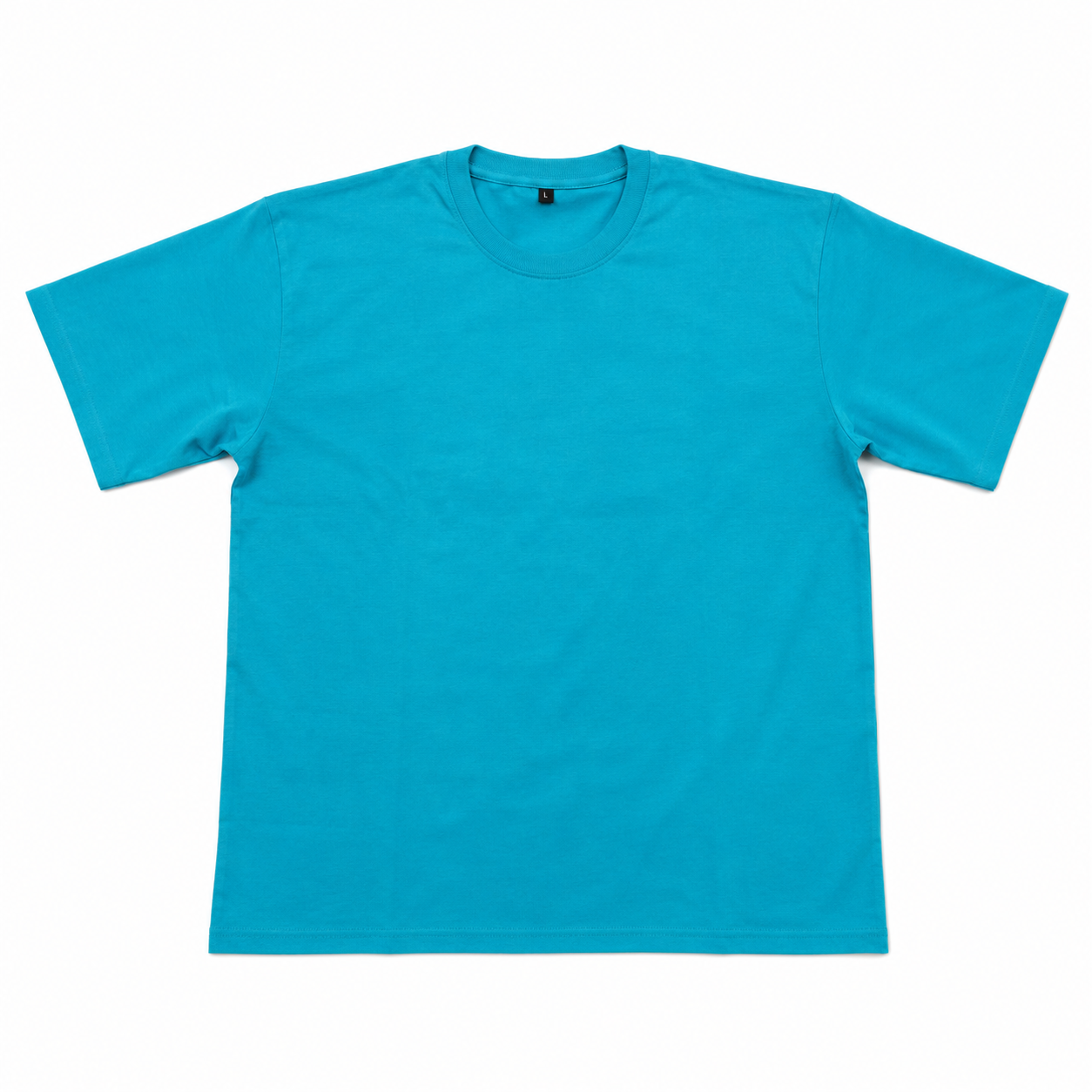 Tropical Aqua Blue Heavyweight Cotton Oversize T-Shirt – Premium Modern Fit - Image 2