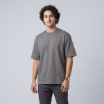 Urban Stone Grey Heavyweight Cotton T-Shirt – Premium Modern Fit